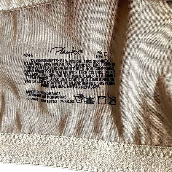 46C Playtex 18 Hour Ultimate Lift & Support Wireless Full Coverage Bra 4745 Nude - Picture 4 of 10